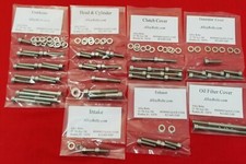 YAMAHA 1980-2000 SR250 POLISHED STAINLESS STEEL ENGINE BOLT SCREW KIT SET picture