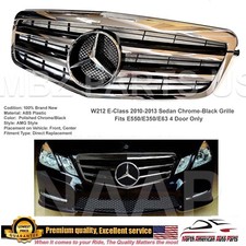 E-Class Grille Black-Chrome E63 E550 E350 Sedan Star 2010 2011 2012 2013 4 Door picture