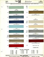 1962 CHEVROLET CORVETTE CORVAIR IMPALA SS BEL AIR CHEVY II PAINT CHIPS (PPG) picture