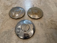 FREE SHIPPING Vintage VW Volkswagen Beetle Bug Hub Caps Set Of 3 Original Metal picture