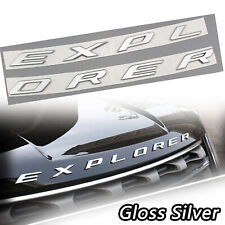 For Explorer 2011-2019 Sport Gloss Silver Hood Letters Rear Tailgate Emblems picture