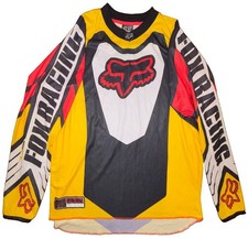 Vintage Fox Racing Motorcross Men’s Long Sleeve Yelllow Red Jersey XL picture