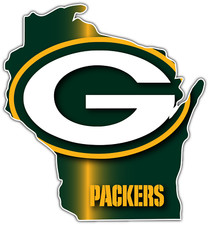 Wisconsin State Green Bay Packers NFL Fan Vinyl Sticker Decal Car Wall Cornhole picture