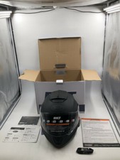 BILT TECHNO 2.0 EVOLUTION SENA BLUETOOTH MATTE BLACK MOTORCYCLE HELMET 770765 XX picture