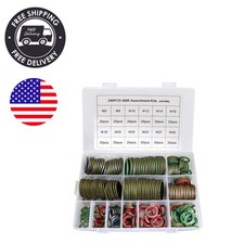 240 pcs NBR Metal Bonded Sealing Washer Assortment Kit - 12 Sizes for All Needs picture