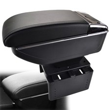 Universal Double Layer Leather Car Center Console Storage Armrest Organizer Box picture