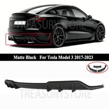 For Tesla Model 3 2017-2023 AD Style Matte Black Add-On Rear Bumper Diffuser Lip picture