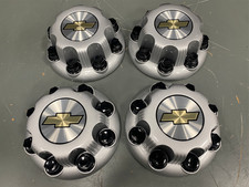 01-06 Chevrolet Silverado 2500 Truck Van 8 Lug Steel Silver Center Caps 4 picture
