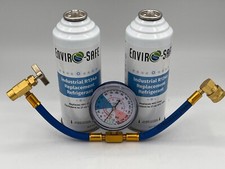 Envirosafe Auto AC Industrial R134a Replacement Refrigerant, 2 cans & Gauge picture
