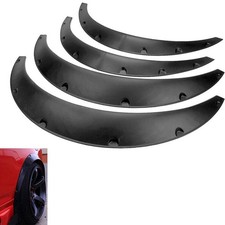 Universal 4Pcs Balck Fender Flares Polyurethane Wide Car Wheel Arches Body Kit picture