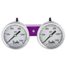 Dual Brake Pressure Gauge, 0-1500 PSI, White Face picture
