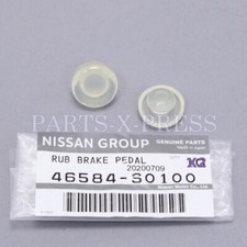 TWO GENUINE OEM NISSAN INFINITI BRAKE / CLUTCH PEDAL RUBBER STOPPERS 46584-S0100 picture