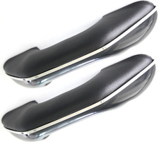 55-59 60-66 Chevy/GMC Pickup Truck LH/RH Black Arm Rests Pull Handle Chrome Trim picture