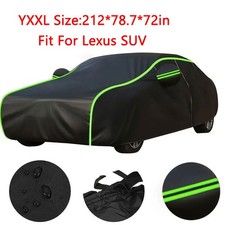 Full Car Cover Waterproof Rain Snow Dust Anti-UV Protection For Lexus SUV Black picture