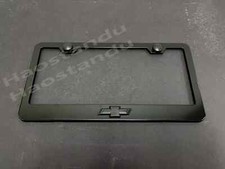 1x (Black) Bowtie-LOGO 3D Emblem Badge BLACK Stainless License Plate Tag Frame picture