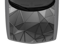 Geometric Stain Glass Black and White Hood Truck Wrap Vinyl Car Graphic Decal  picture