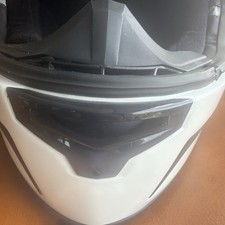 Nolan N103 N-COM Motorcycle Full Face Street Helmet Platinum Silver PRE OWNED M picture
