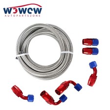 AN10 10AN Fitting Stainless Steel  Braided Gas Oil Fuel Hose End Line Kit 10FT picture