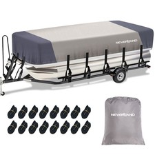 21-24Ft Waterproof Heavy Duty Pontoon Boat Cover Outdoor UV Rain Dust Protection picture