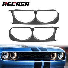 HECASA Headlight Bezel Trim Cover Left+Right Side For Dodge Challenger 2008-2014 picture