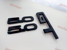 3X Set Side 5.0 Rear DeckLid GT Emblems Badges 3D Replacement Gloss Black picture