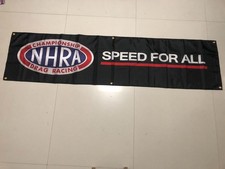 NHRA speed for all drag racing 2X8ft banner Garage Wall Art Outdoor workshop picture
