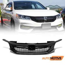 For 2016-2017 Honda Accord Sedan Front Upper Grille GlossBlack 9th G Style Grill picture
