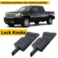 2pcs Front Rear or DOOR LOCKING ROD KNOB Black for Chevrolet GMC Cadillac Hummer picture