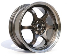 4 pcs 16X 7 In Gunmetal Machined Lip Wheels Rim 5 X 4 / 5 X 4.5 ET 40 CB 67.1 picture