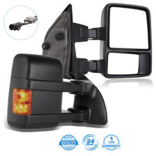 Left+RIGHT For 1999-07 Ford F250/F350/F450 Power+Heated+Smoke Signal Tow Mirrors picture