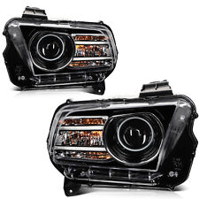 For 2013-2014 Ford Mustang Black Projector HID/Xenon Headlight W/ LED DRL Pair picture