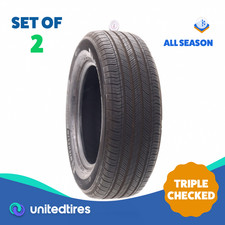 Set of (2) Used 255/65R18 Michelin Primacy All Season 111H - 7/32 picture