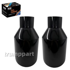Pair Dodge RT SRT RAM 5″ Big Black Exhaust Tip 2.5″ Inlet Angle Cut Double Wall picture
