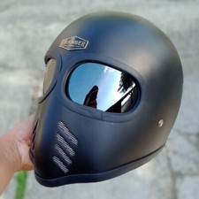 BEST SELLER CUSTOM HELMET XF-GP BLACK FOR CAFERACER BOBBER CHOPPER MOTORCYCLE picture