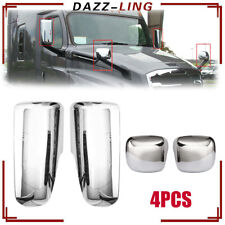 For Freightliner Cascadia 2018-2023 Chrome Door Mirror&Hood Mirror Covers LH+RH picture