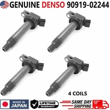 4 Pack OEM Ignition Coils For Denso 2001-2012 Toyota Lexus Scion I4, 90919-02244 picture