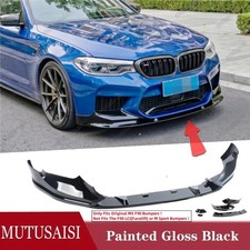 Fits BMW M5 2018-20 F90 Front Bumper Lip Splitter Spoiler MP Style (Gloss Black) picture