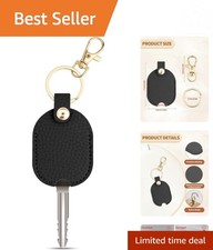 Universal Fit Leather Key Cover with Iron Key Ring - Elegant Car Accessory picture