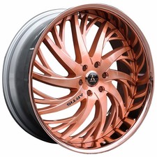 22x9/22x10 Artis Wheels Decatur Custom Rose Gold Rims (4pcs) picture