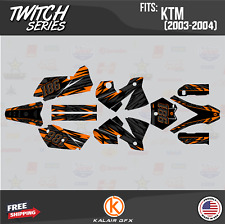 Graphics Kit for KTM SX 125 200 250 450 525 2003-2004 Twitch Series  - Orange picture