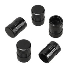 5X Pack Aluminum Valve Stem Caps Tire Covers Rust-Free Metal Screw Lid Car/Truck picture