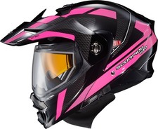 Scorpion 96-1178-SD EXO-AT960 Hicks Helmet with Dual Lens Shield 3XL Pink picture