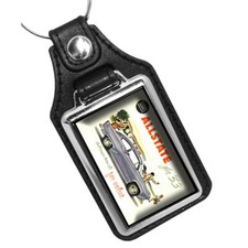 Sears And Roebuck Allstate Classic Car 1950's Designs Faux Leather Key Ring picture