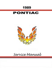 1989 Pontiac Firebird Factory Shop Service Manual picture