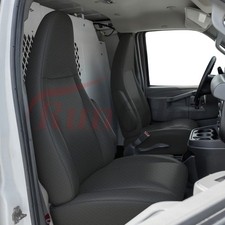 Heavy Duty Seat Covers For 2010-2025 Chevy Express Front Bucket - Black picture