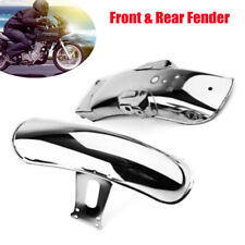 Motorcycle Retro Front & Rear Fender Splash Guard Metal Mudguard Cover Protector picture