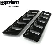 Universal Hood Vent Louver Trim Set  Black ABS Air Cooling Panel  Fits 17X5 Inch picture