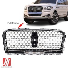 Fits Lincoln Navigator 2022-2025 Front Grille/Outer Frame Surround Full Chrome picture