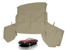 Fits Jaguar XJS 1989-1996 Convertible Headliner Foam-Backed Headlining Tan picture