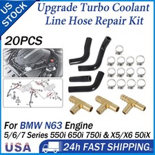 Turbo Coolant Line Repair Hose Kit Upgrade For BMW N63 X5 50iX 550i E70 E71 E72 picture